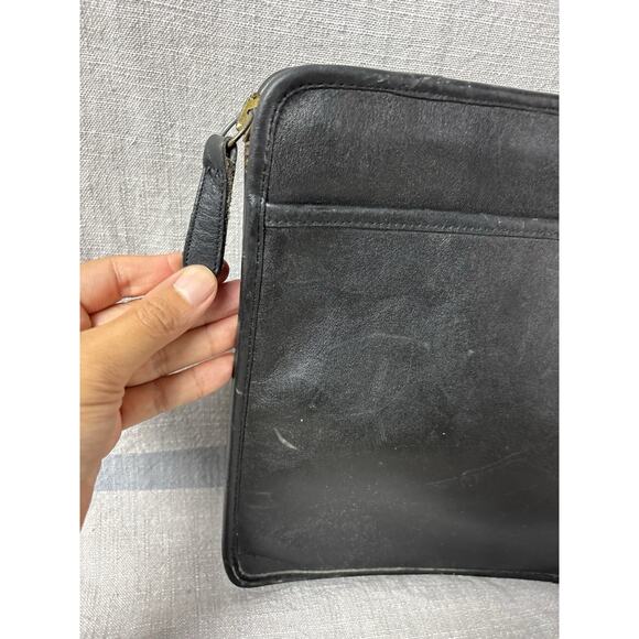 Vintage Coach Black Leather Portfolio Document Laptop Case - Picture 4 of 7